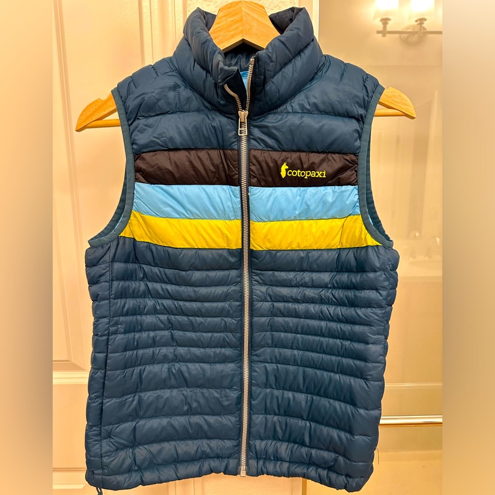 Cotopaxi Down Vest XS Teal Drawstring Waist